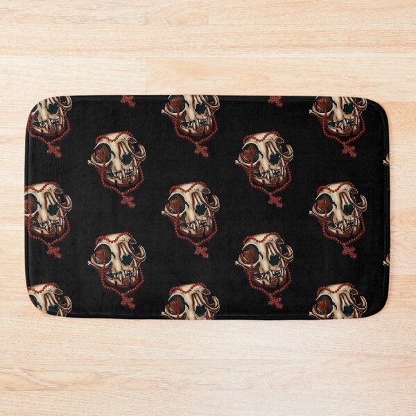 Item preview, Cat skull and red crucifix designed and sold by Dugleidy  Santos.