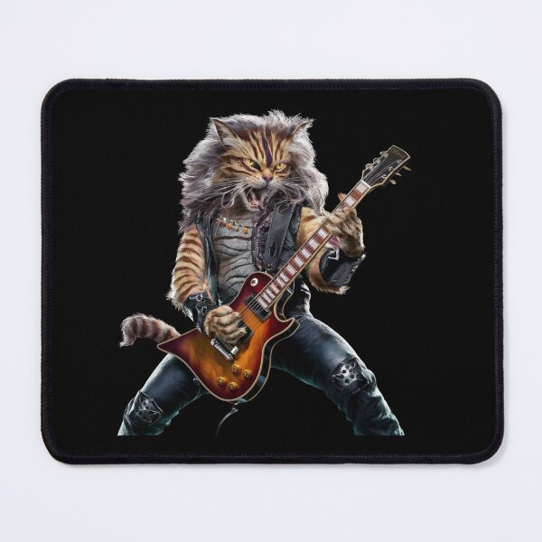 Item preview, CAT PLAYING GUITAR, ELECTRIC ROCK GUITAR, FUNNY designed and sold by Danicus666.