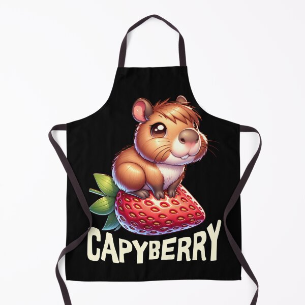 Item preview, Strawberry capybara designed and sold by EvergreenWhimsy.