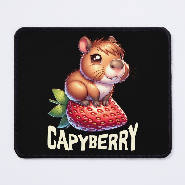 Item preview, Strawberry capybara designed and sold by EvergreenWhimsy.