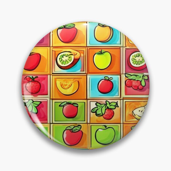 Item preview, Colorful Comic Patterns: Fruit-Filled Squares designed and sold by Health And Fitness Posts e-Store.