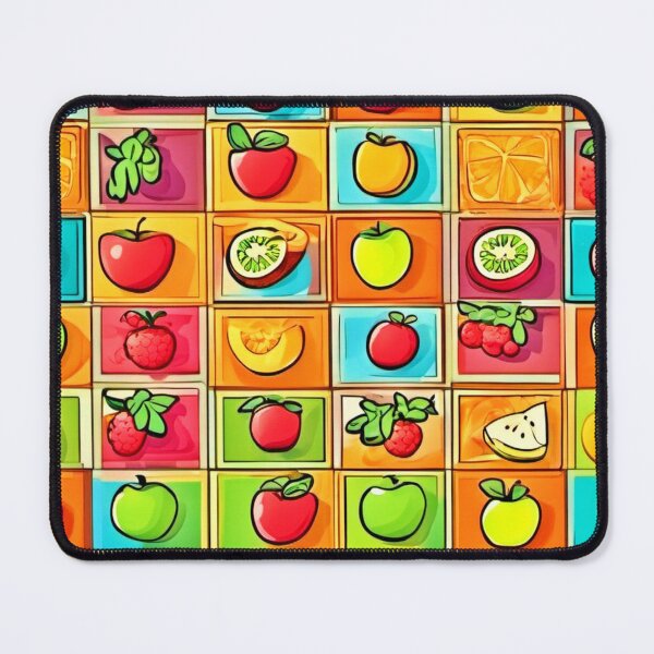 Item preview, Colorful Comic Patterns: Fruit-Filled Squares designed and sold by Health And Fitness Posts e-Store.