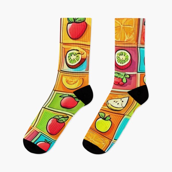 Item preview, Colorful Comic Patterns: Fruit-Filled Squares designed and sold by Health And Fitness Posts e-Store.