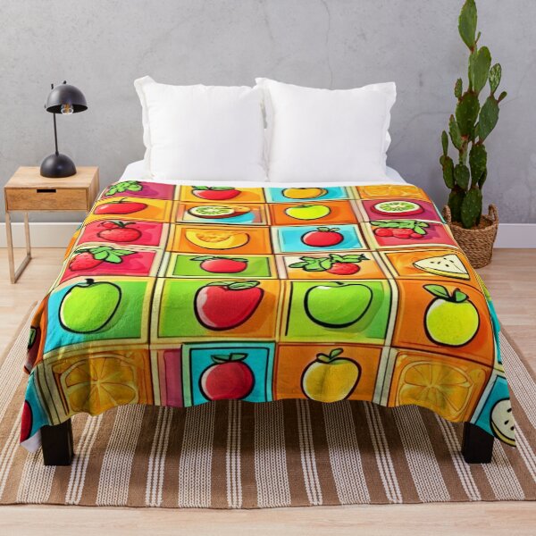 Item preview, Colorful Comic Patterns: Fruit-Filled Squares designed and sold by Health And Fitness Posts e-Store.