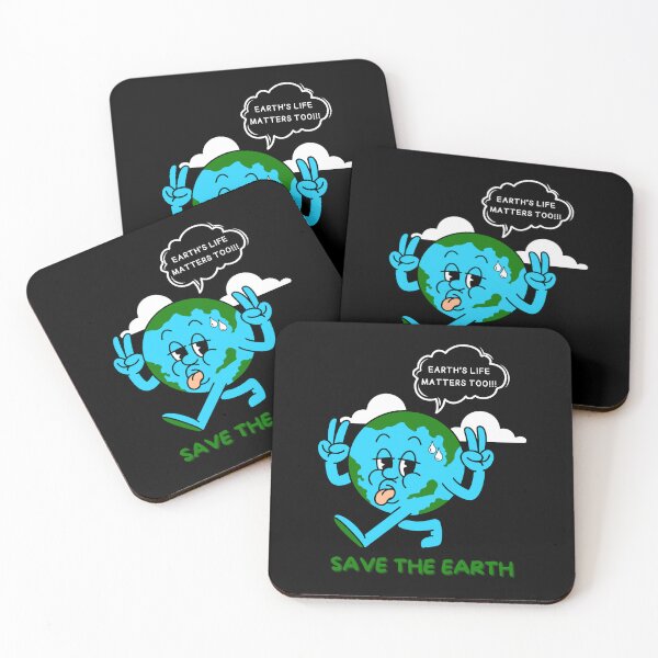 Item preview, Earth's Life Matters Too Save the Earth, Save Planet Earth Protest | Funny Hot Sweating World Globe Walking Away Protesting with Peace Sign Earth Day Awareness designed and sold by moproconcepts.