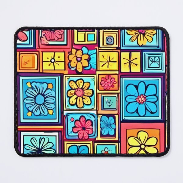 Item preview, Flower Square Patterns: Colorful Comics designed and sold by Health And Fitness Posts e-Store.