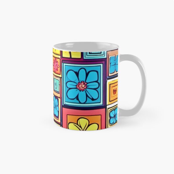 Item preview, Flower Square Patterns: Colorful Comics designed and sold by Health And Fitness Posts e-Store.