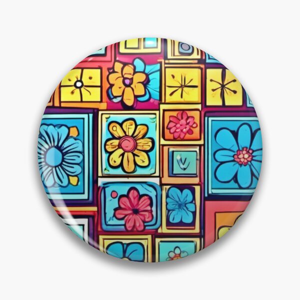 Item preview, Flower Square Patterns: Colorful Comics designed and sold by Health And Fitness Posts e-Store.