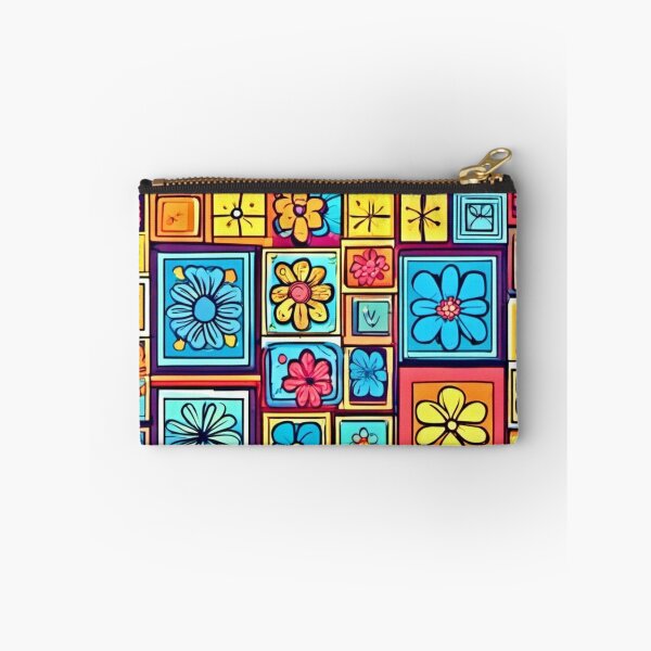 Item preview, Flower Square Patterns: Colorful Comics designed and sold by Health And Fitness Posts e-Store.