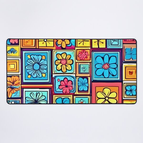 Item preview, Flower Square Patterns: Colorful Comics designed and sold by Health And Fitness Posts e-Store.