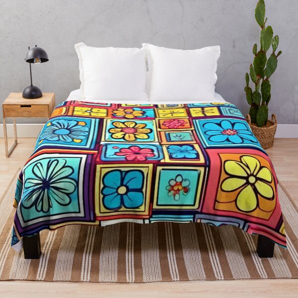 Item preview, Flower Square Patterns: Colorful Comics designed and sold by Health And Fitness Posts e-Store.