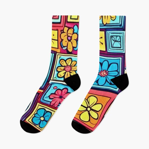Item preview, Flower Square Patterns: Colorful Comics designed and sold by Health And Fitness Posts e-Store.