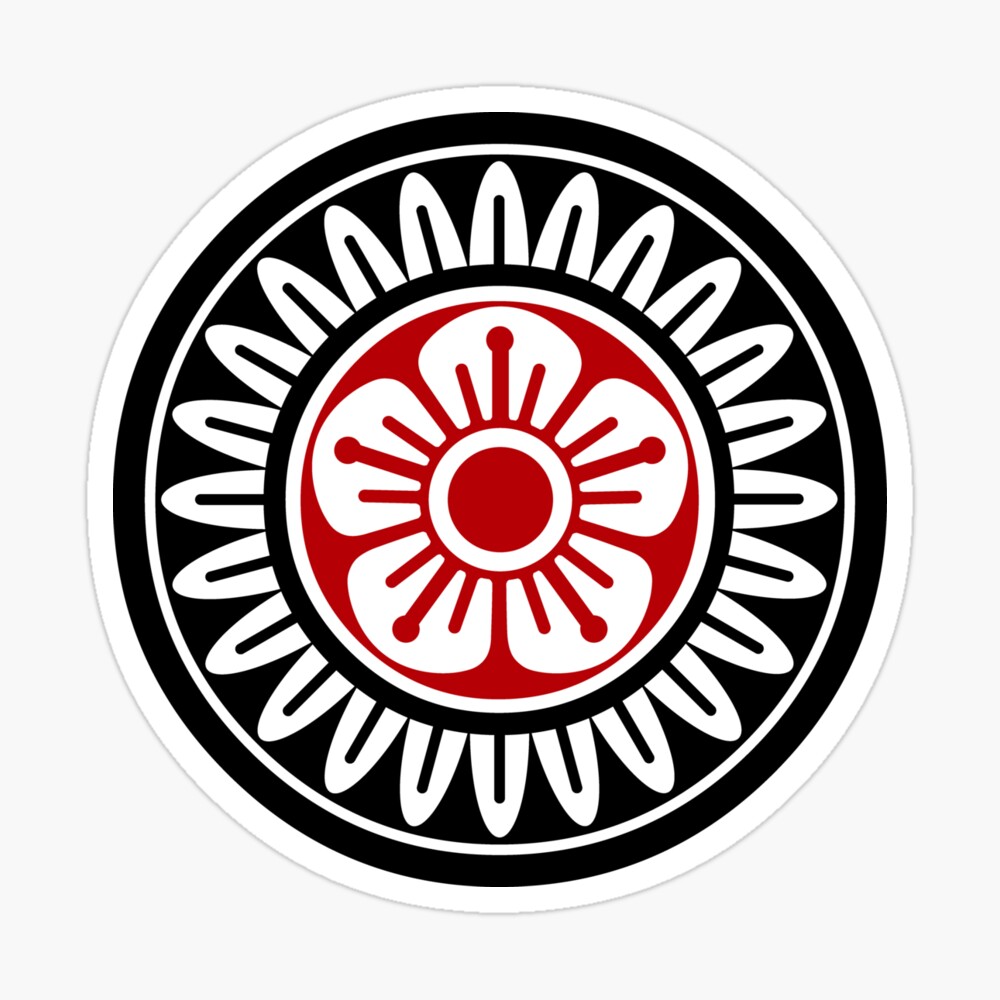 麻雀牌 1筒 （黒赤)/ ONE OF CIRCLES -MAHJONG TILE-(BLACK,RED) | Poster