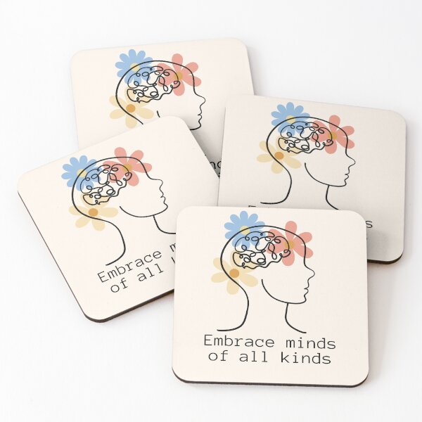 Item preview, "Embrace minds of all kinds" | neurodiversity, actually autistic, adhd, audhd designed and sold by NeurodiverseTea.