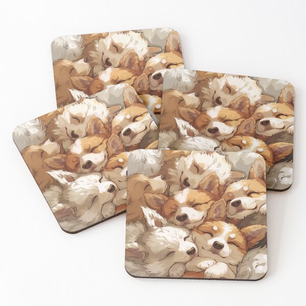 Item preview, Pile of corgies - corgi puppies on top of each other designed and sold by Daydreamsatdawn.