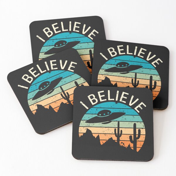 Item preview, Retro UFO In Desert I Believe designed and sold by AlienOccupation.