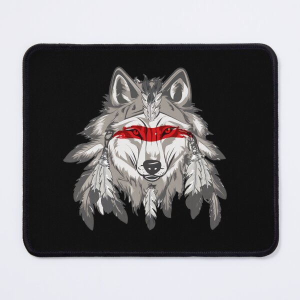 Item preview, Ethnic Tribal Wolf Boho Feather Head Native American Hippie designed and sold by alenaz.