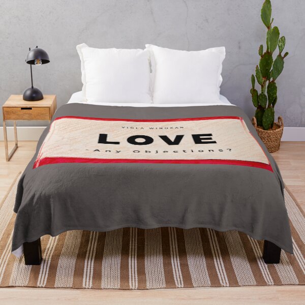 Item preview, LOVE - Any Objections? | French Grey - Red | Popart Signature artwork designed and sold by Viola Winokan.