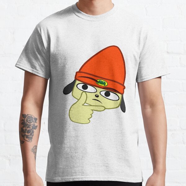 Vista previa del artículo con la obra «Parappa Thinking Emote», diseñado y vendido por JuicyBear.