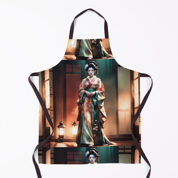 Item preview, Beautiful geisha full body picture, in beautiful kimono in the okiya, lantern as light designed and sold by Coolparrotgirl.