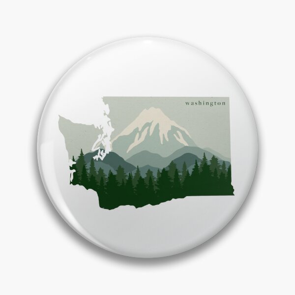 Item preview, washington state mountains and trees designed and sold by littlescooter.