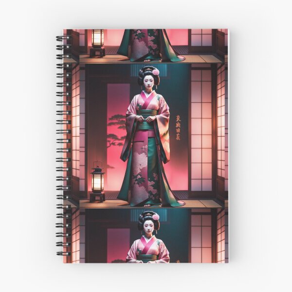 Item preview, Beautiful geisha full body picture, in beautiful kimono in the okiya lantern as light designed and sold by Coolparrotgirl.