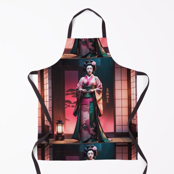 Item preview, Beautiful geisha full body picture, in beautiful kimono in the okiya lantern as light designed and sold by Coolparrotgirl.