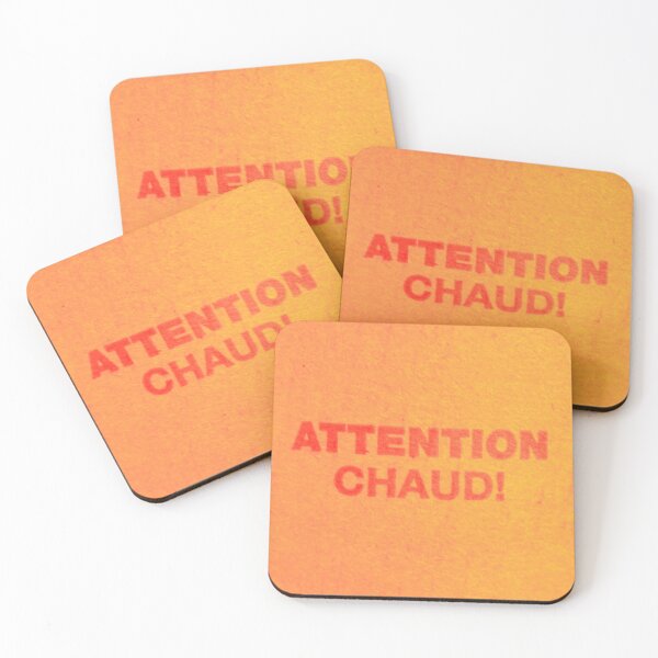 Item preview, "Attention Chaud" Text Design Orange Tones - Acadian designed and sold by jolabrese.