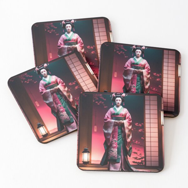 Item preview,  Beautiful geisha full body picture, in beautiful kimono in the okiya lantern  designed and sold by Coolparrotgirl.