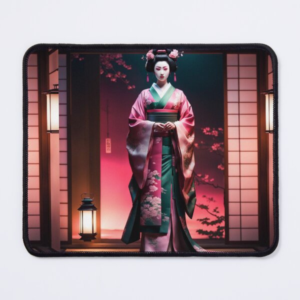 Item preview,  Beautiful geisha full body picture, in beautiful kimono in the okiya lantern  designed and sold by Coolparrotgirl.