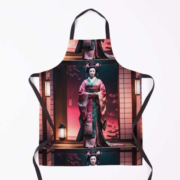 Item preview, Beautiful geisha full body picture, in beautiful kimono in the okiya lantern designed and sold by Coolparrotgirl.
