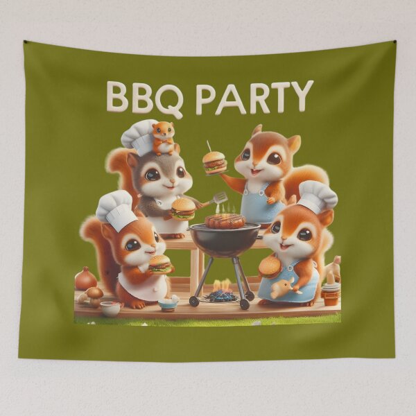 Item preview, Squirrel BBQ designed and sold by AI-Only Creations.