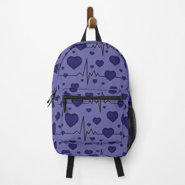 Item preview, Pattern of cardiograms with an dark blue hearts designed and sold by Cherevan.