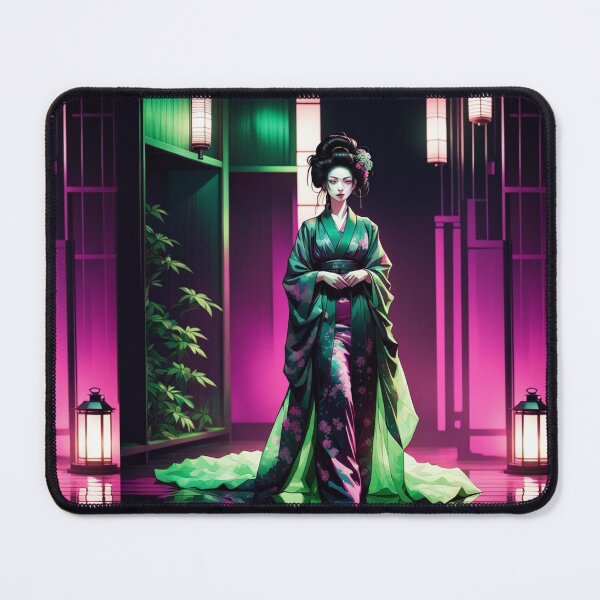 Item preview, Beautiful geisha full body picture, in beautiful kimono in the okiya lantern designed and sold by Coolparrotgirl.