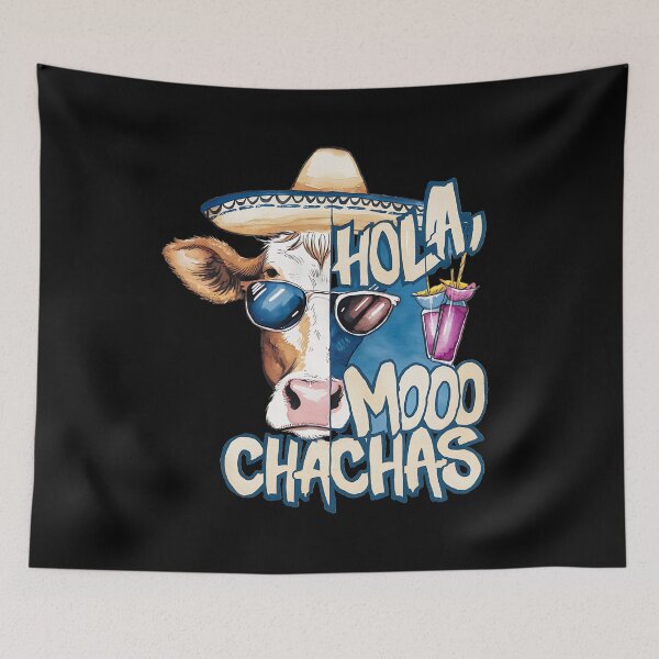 Item preview, HOLA MOO CHACHAS - MUCHACHO MUCHACHA COW CINCO DE MAYO  designed and sold by justyna-s28.