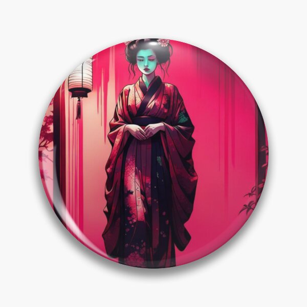 Item preview, Beautiful geisha full body picture, in beautiful kimono in the okiya lantern designed and sold by Coolparrotgirl.
