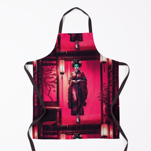 Item preview, Beautiful geisha full body picture, in beautiful kimono in the okiya lantern designed and sold by Coolparrotgirl.