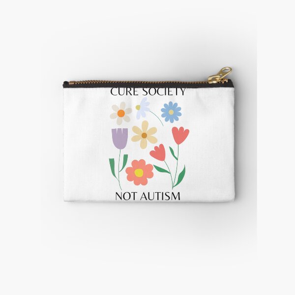Item preview, "Cure society, not autism" flower design | actually autistic, audhd, neurodivergent designed and sold by NeurodiverseTea.