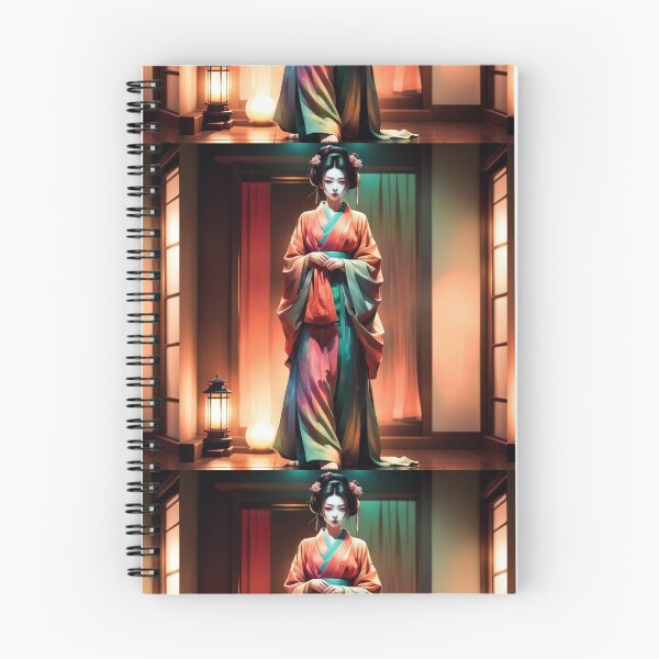 Item preview, Beautiful geisha full body picture, in beautiful kimono in the okiya at night, lantern designed and sold by Coolparrotgirl.