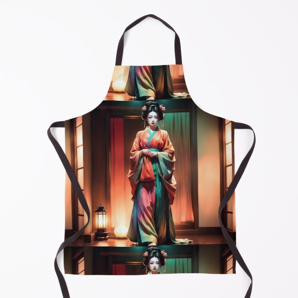 Item preview, Beautiful geisha full body picture, in beautiful kimono in the okiya at night, lantern designed and sold by Coolparrotgirl.