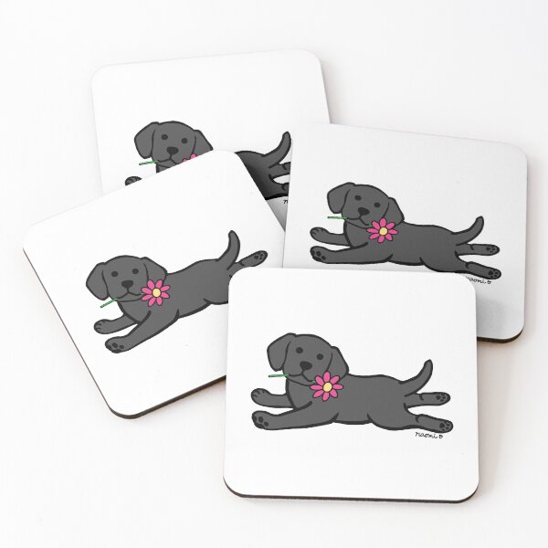 Item preview, Black Labrador Puppy and Daisy designed and sold by HappyLabradors.