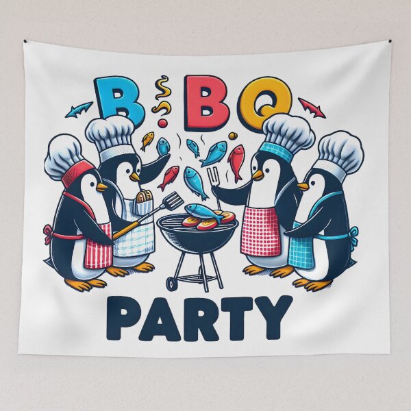 Item preview, Penguin Grillin' Gala designed and sold by AI-Only Creations.