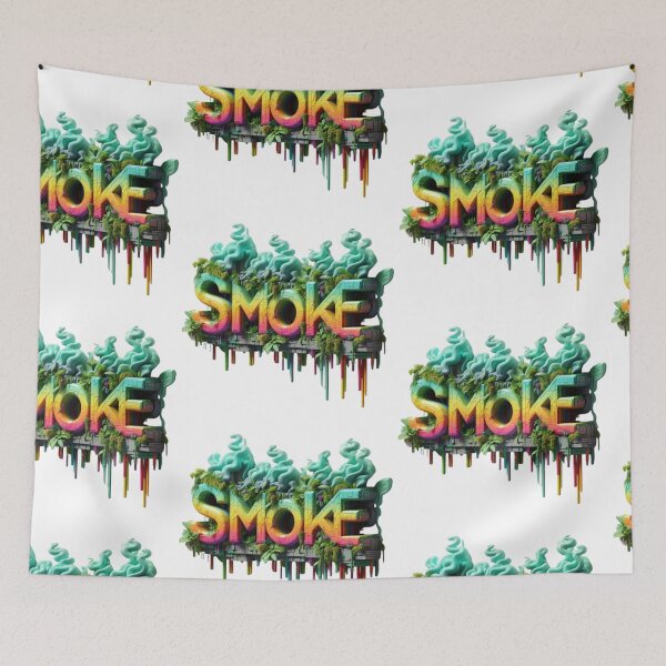 Item preview, Graffiti and arts - smoke in 3D with jungle colors designed and sold by NovaMode.