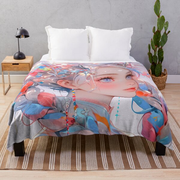 Item preview, Elegant Floral Dreamy Pastel Anime Girl designed and sold by bubblegoth.