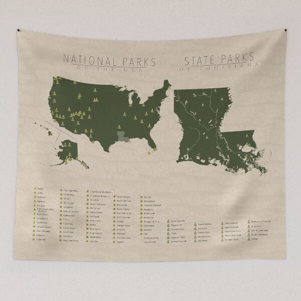 Item preview, US National Parks - Louisiana designed and sold by FinlayMcNevin.