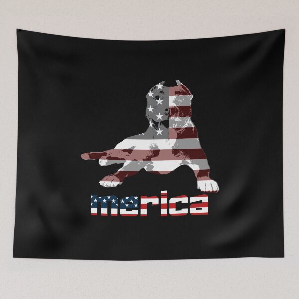 Item preview, Pitbull Dog American Flag Patriotic designed and sold by CreativeStrike.