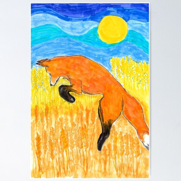 Item preview, Fox: children's drawing designed and sold by NathalieTasler.