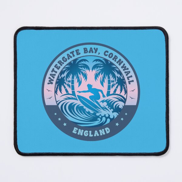 Item preview, Watergate Bay Cornwall Coast England Surfing Design designed and sold by CynthiaGraphics.