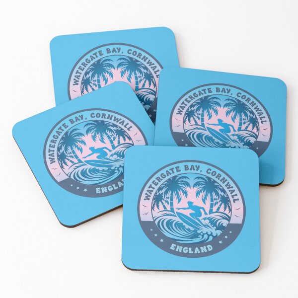 Item preview, Watergate Bay Cornwall Coast England Surfing Design designed and sold by CynthiaGraphics.