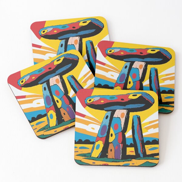 Item preview, Modern art; colorful dolmen, a little out of balance designed and sold by Harry Wibier.